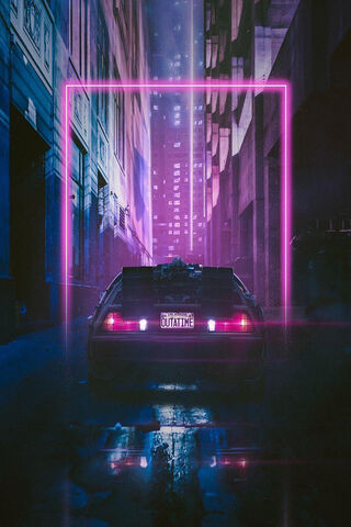 Retro Future: The Neon Delorean Adventure 🚗✨
