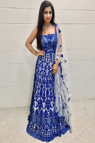 Elegance in Blue: A Night with Shreya Ghoshal