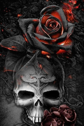 Crimson Elegance: A Dance of Life and Death