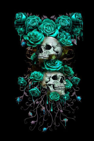 Aqua Elegance: The Dance of Life and Death 🌊💀🌹