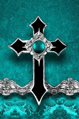 Mystical Aqua Cross: A Symbol of Serenity ✨