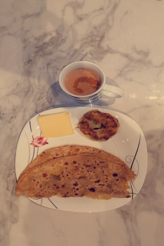 Delicious Desi Breakfast Delight! 🍽️☕