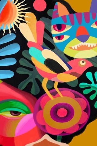 Whimsical Wonders: A Colorful Cat Adventure 🎨🐱