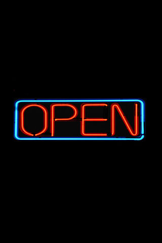 Brightly Lit Welcome: The Neon Open Sign 🌟