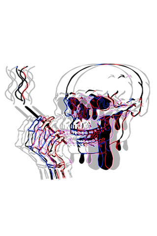 Smoking Skull 3D