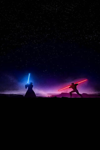Galactic Duel: The Clash of Light and Dark