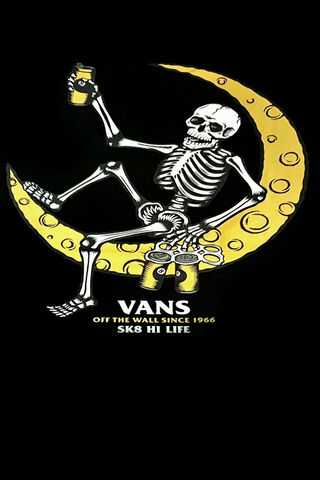 Chillin' with Vans: The Skeleton Vibe 🦴🌙