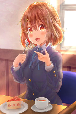 Sweet Moments with Yui: A Slice of Joy 🍰☕