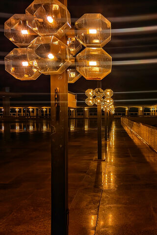 Illuminated Serenity: A Nighttime Stroll