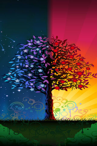 Vibrant Harmony: The Colorful Tree of Life 🌳✨