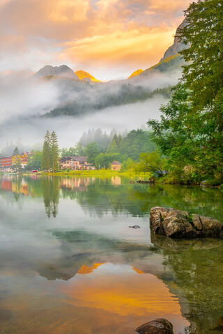 Serenity at Dawn: A Tranquil Reflection