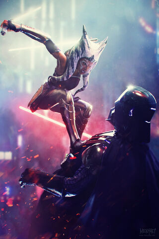 Clash of Legends: Ahsoka vs. Vader ⚔️✨