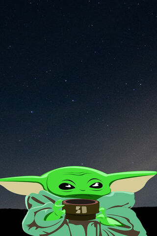 Starlit Sips with Baby Yoda 🌌☕