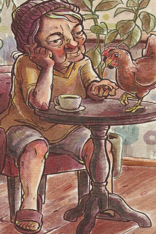 Morning Musings with a Feathered Friend 🐔☕