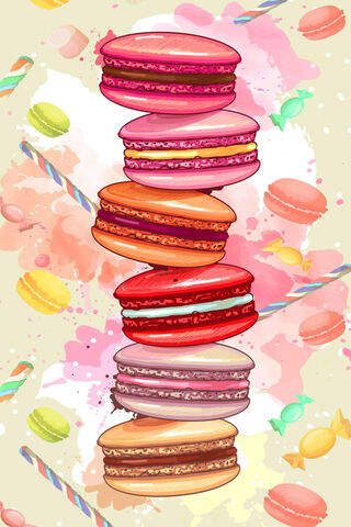 Sweet Stack of Delightful Macarons 🍬