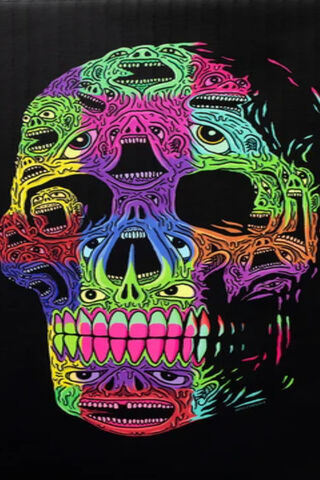 Vibrant Visions: The Kaleidoscopic Skull