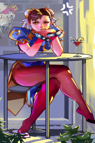 Chun-Li's Chill Moment 🍹✨