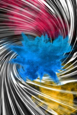 Whirlwind of Color: A Metallic Dance