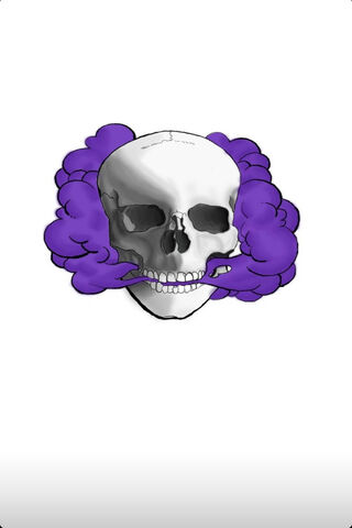 Mystical Purple Skull: A Dance of Shadows