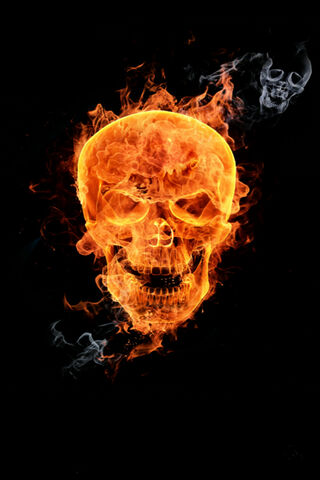 Inferno's Embrace: The Fiery Skull 🔥💀