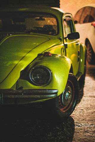 Fusca: The Iconic Beetle in Neon Glow 🌟