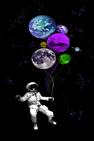 Astronaut's Cosmic Adventure 🎈🌌