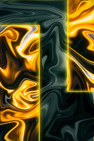 Gold Yellow Liquid Art