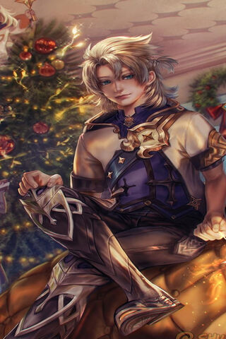 Albedo's Festive Charm 🎄✨