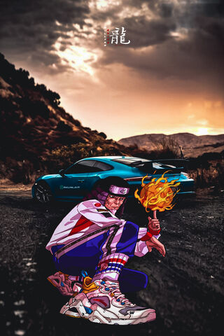 Hiruzen Sarutobi: The Legendary Hokage in a Modern Twist 🚗🔥