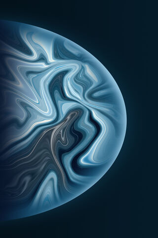 Mystical Swirls of the Iceblue Planet ❄️🌌