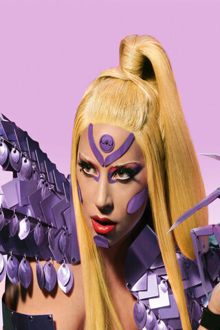 Galactic Glam: Lady Gaga in Violet