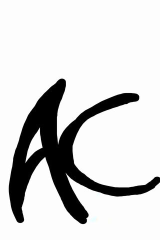 Artistic Expression: The Bold 'AK'