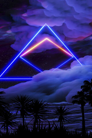 Neon Palms Landscape