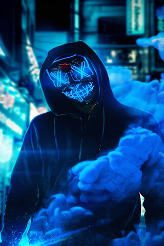 Neon Mask Blue