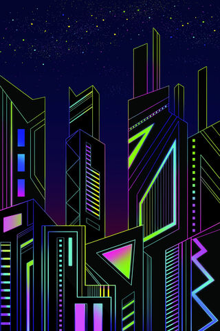 Electric Skyline: A Neon Dream 🌌✨