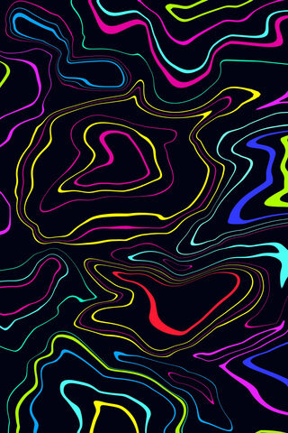Electric Waves: A Dance of Neon Lines