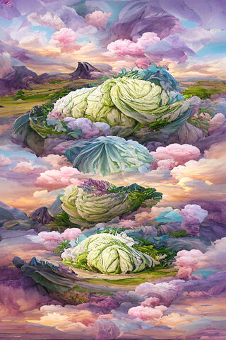 Whimsical Cabbage Skies 🌥️🥬