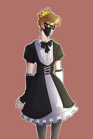 Royal Charm: Ranboo's Enchanting Maid Outfit 👑✨