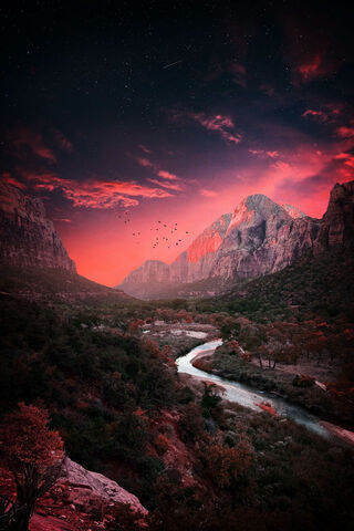Crimson Serenity: A Journey Through Red Nature
