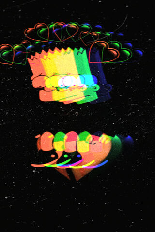 Melancholy Bart: A Colorful Twist on Sadness 🌈💔