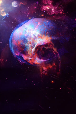 Cosmic Remnants: The Dance of Stars and Skulls 🌌💀