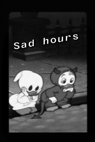 Melancholy Moments: A Cartoon Reflection