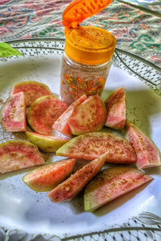 Tropical Delight: Sweet N Spicy Guava Treat 🍈🌶️