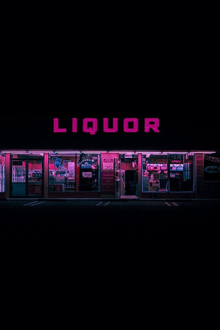 Neon Nights at the Liquor Store 🍷✨