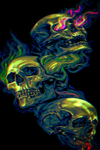 Ethereal Echoes: The Dance of Three Skulls 💀✨