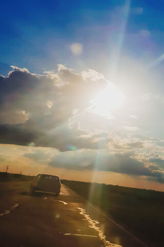 Journey Through the Golden Horizon 🌅🚗