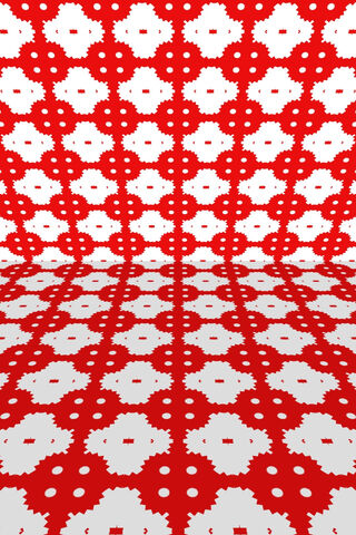 Vibrant Patterns: The Red and White Wonderland