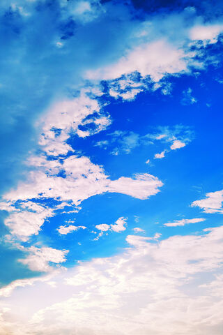 Serenity Above: A Canvas of Blue and White