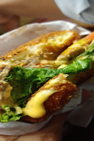 Crunchy Delight: The Ultimate Cheesy Burger 🍔🧀