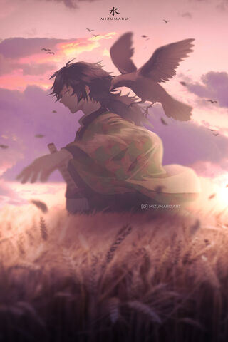 Giyu Tomioka: The Serene Water Hashira 🌊🦅